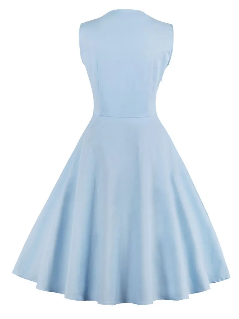 Floral Square Neck Slim Fit Vintage Dress
