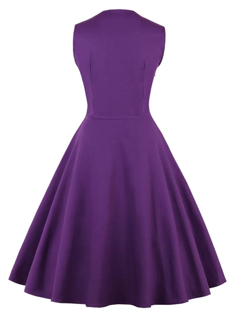 Floral Square Neck Slim Fit Vintage Dress