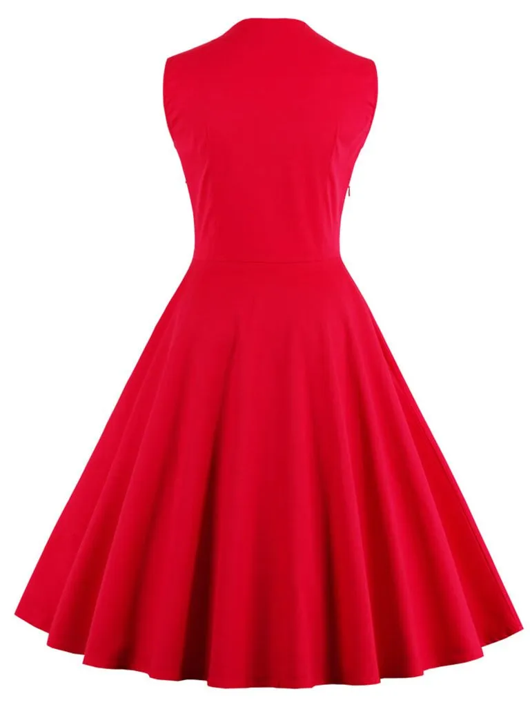 Floral Square Neck Slim Fit Vintage Dress