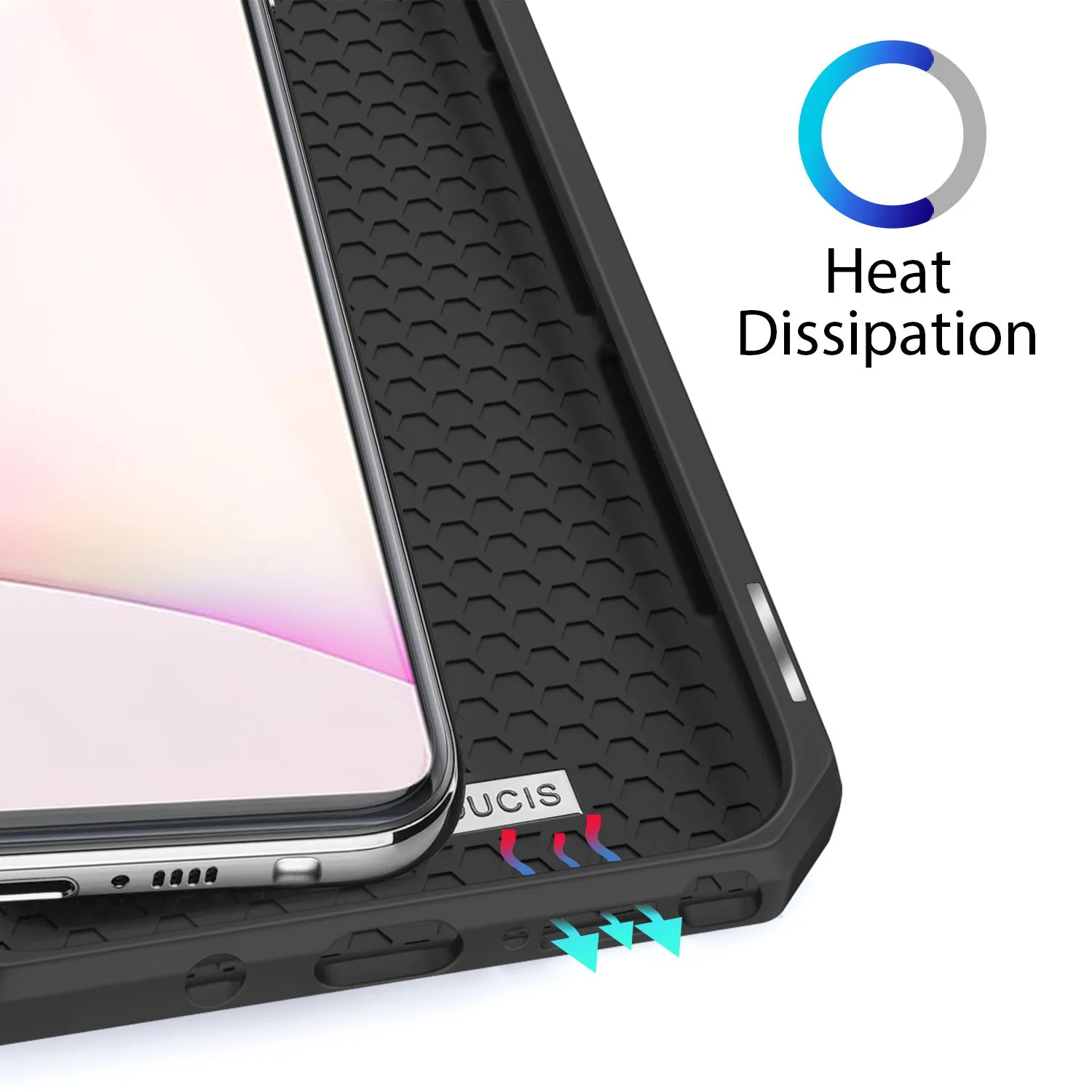 For Samsung NOTE 10 Lite Magnetic Protective Case Bracket with Card Slot Leather Mobile Phone Cover dark green
