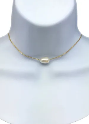 Freshwater Single Floating Pearl Necklace