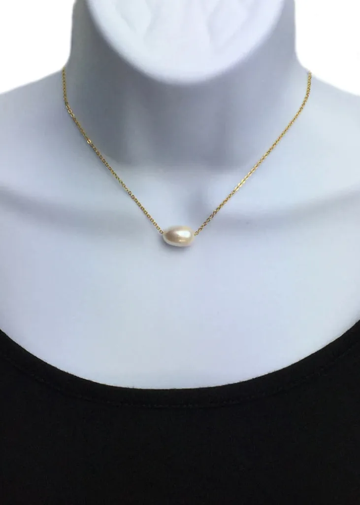 Freshwater Single Floating Pearl Necklace