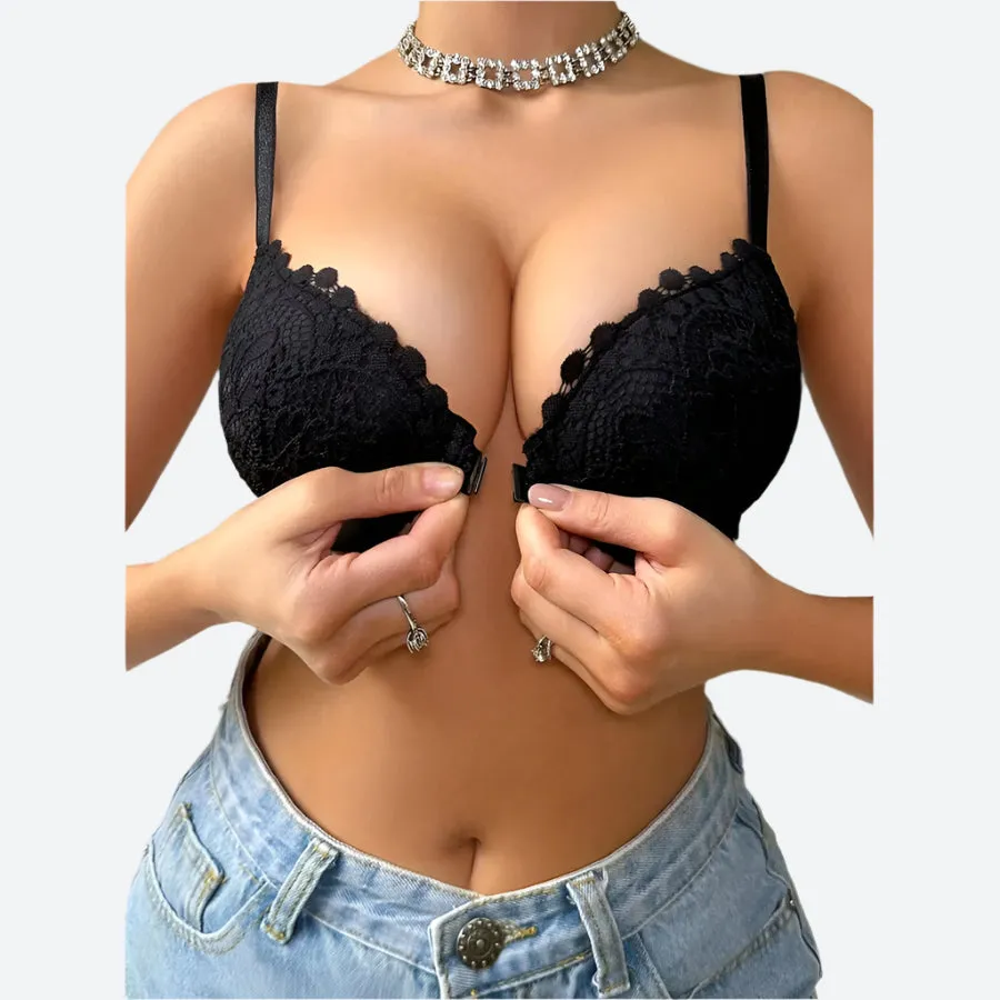 Front-Closure Lace Push-Up Bras