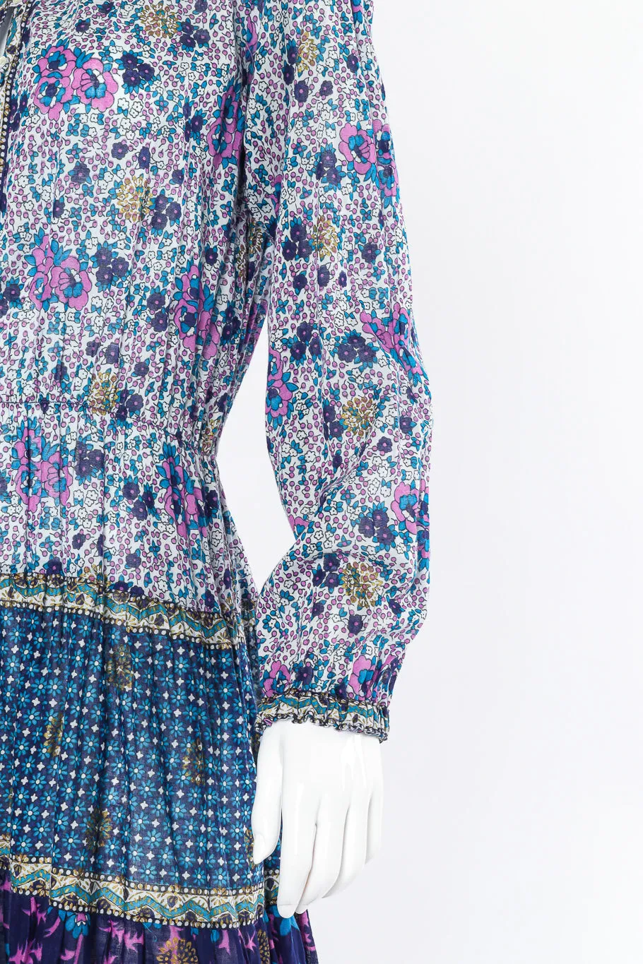 Gauzy Floral Peasant Dress