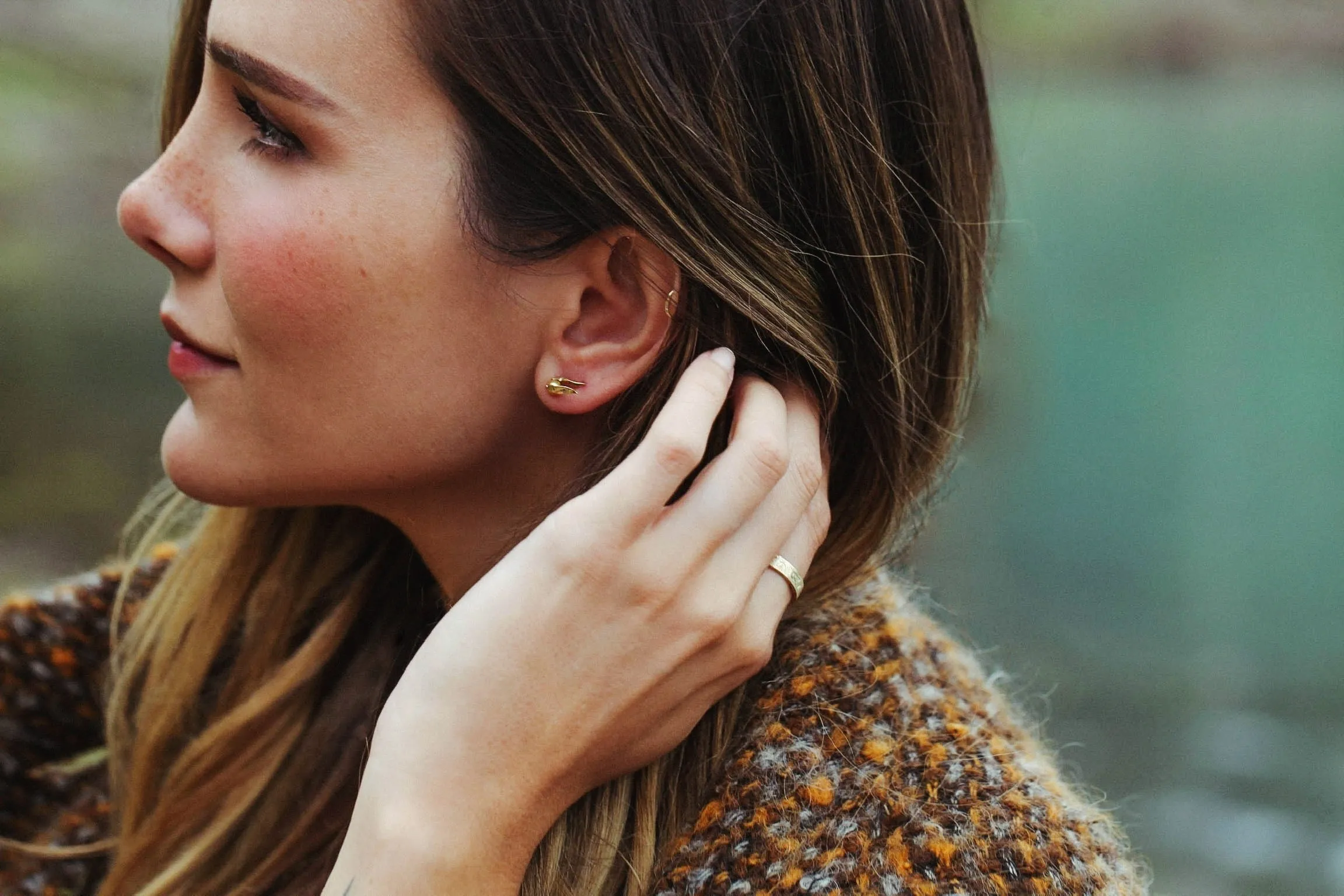Golden Pearl Snitch Earrings