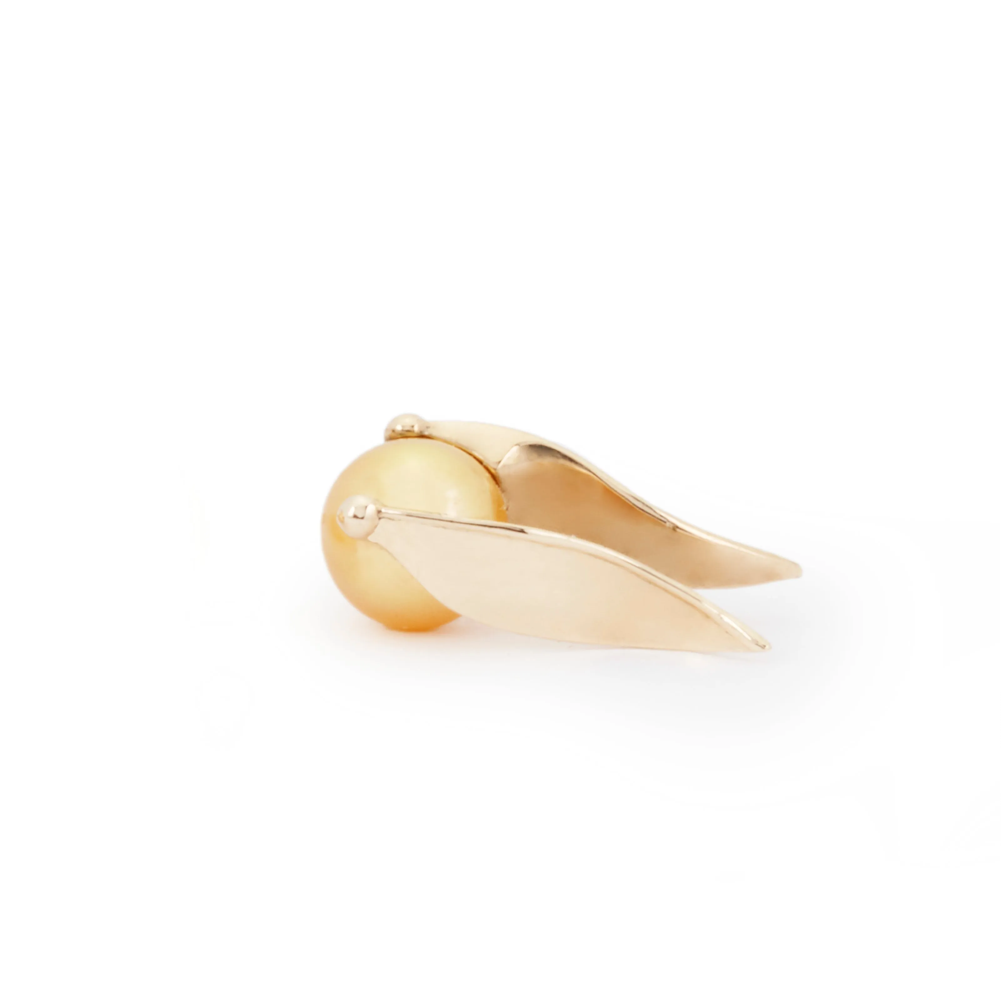 Golden Pearl Snitch Earrings