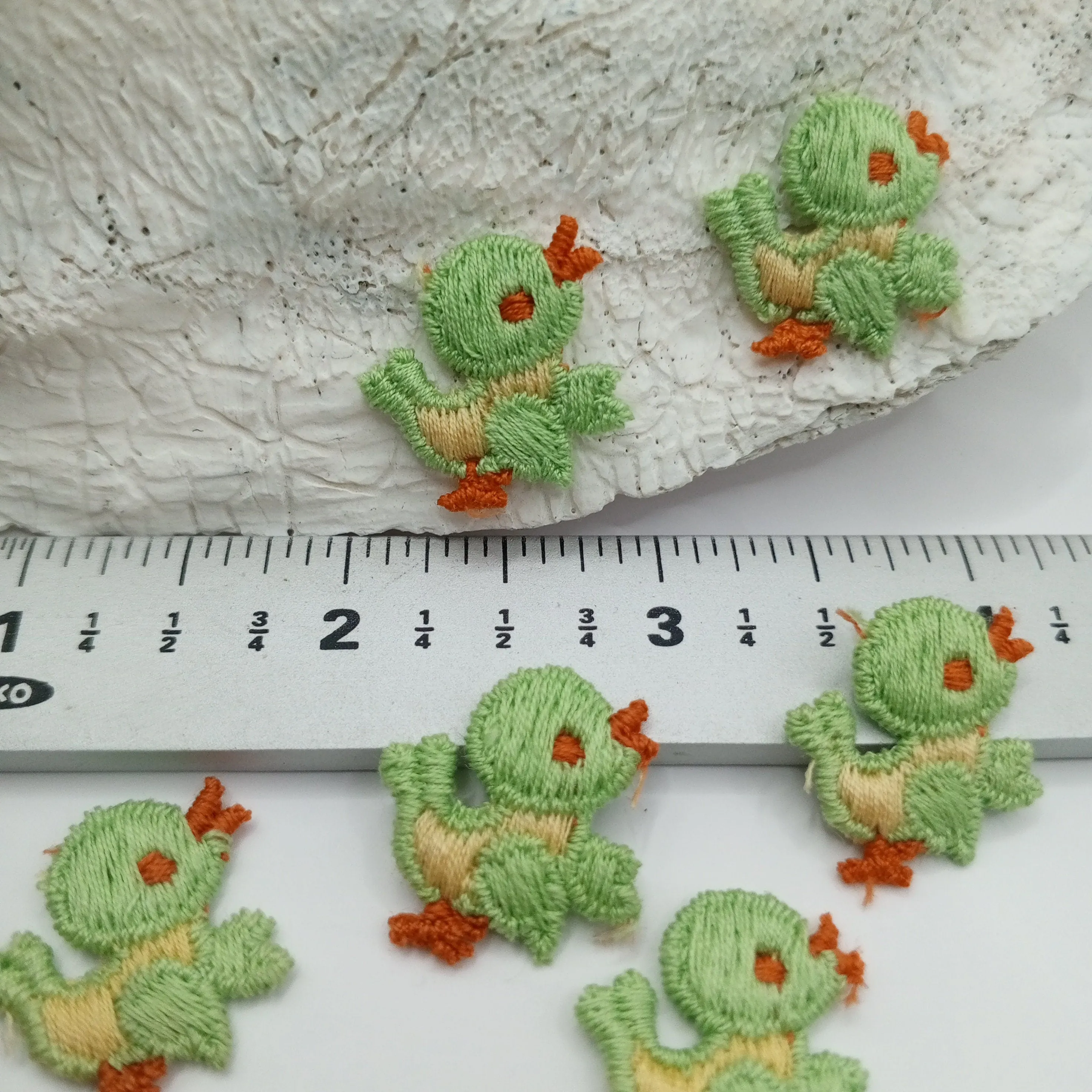 Green orange yellow chicks vintage patch decorative Patches chicken bird sewing appliqué #404