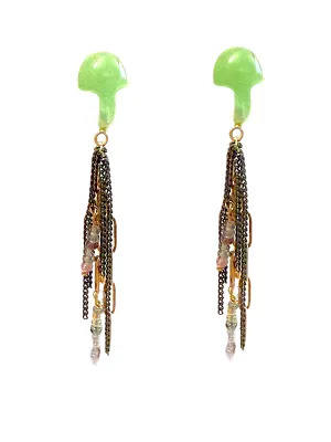 GREEN WITH ENVY PSYCHEDELIC RAINBOW STUDS