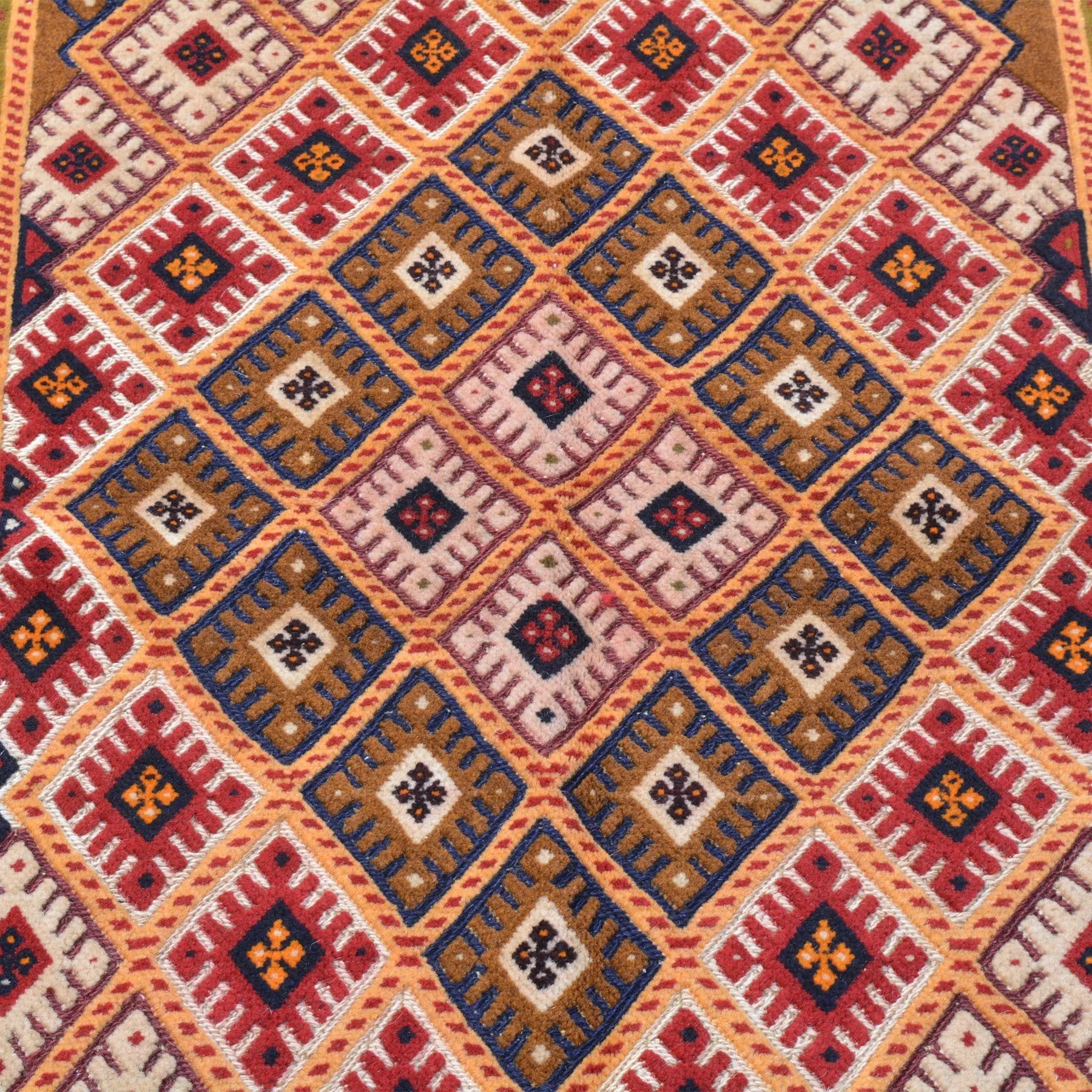 Hand-Knotted Afghan Mashwani Tribal Design Handmade Wool Rug (Size 2.9 X 4.1) Brrsf-1770