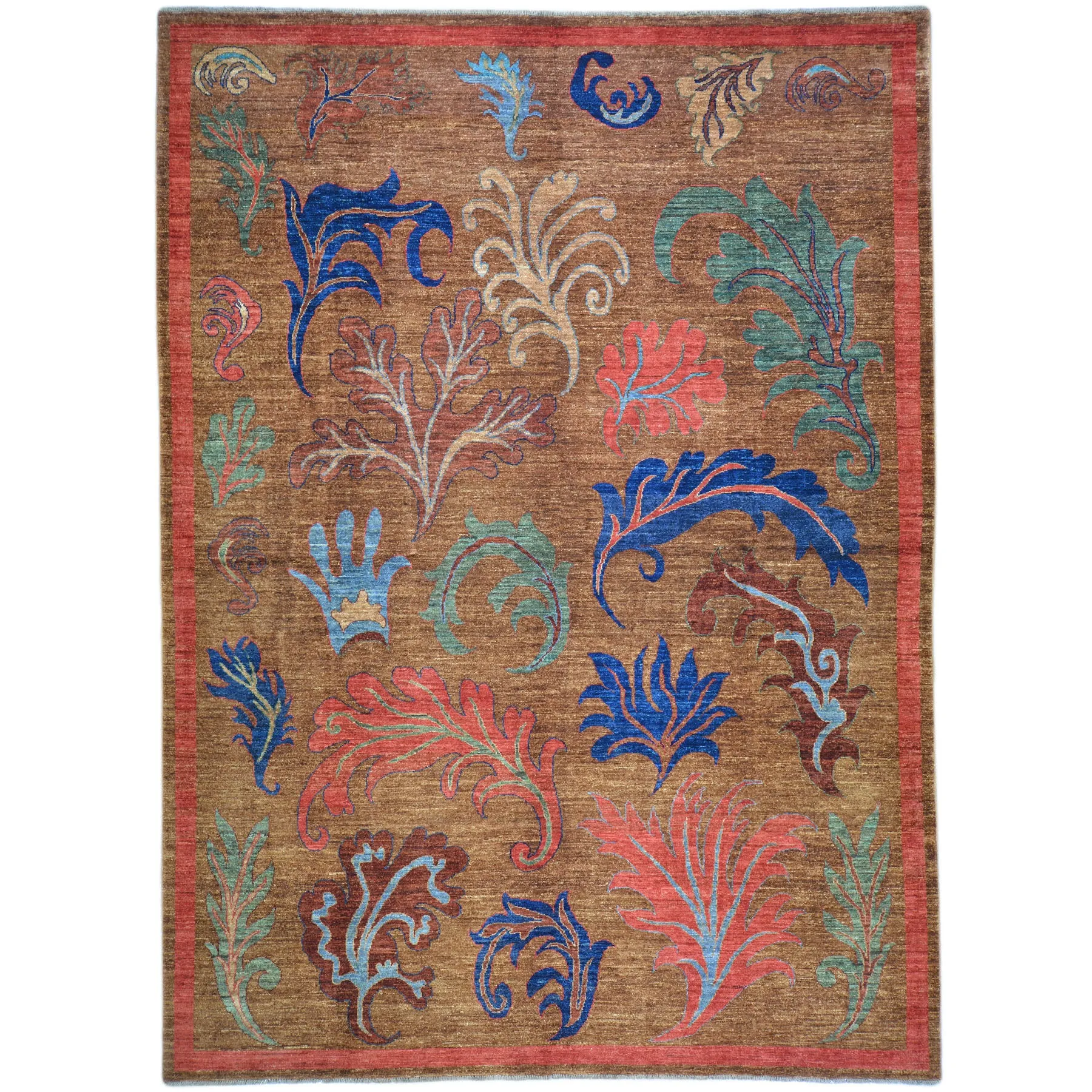 Hand-Knotted Afghan Tribal Chobi Traditional Design Wool Rug (Size 7.4 X 10.0) Cwral-9612