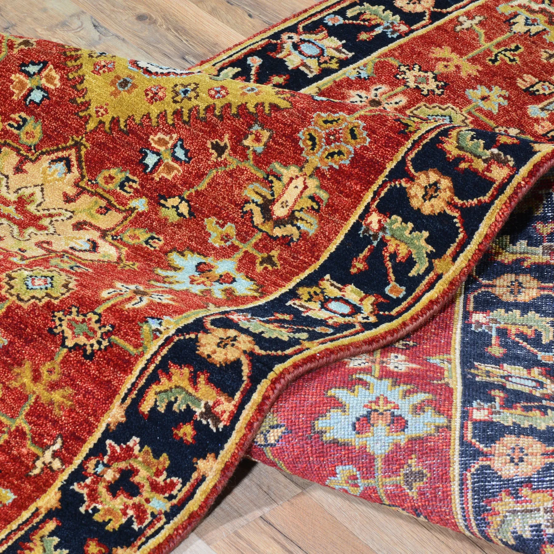 Hand-Knotted Fine Indo Khorjan Design Wool Rug (Size 2.7 X 10.0) Cwrsf-2856