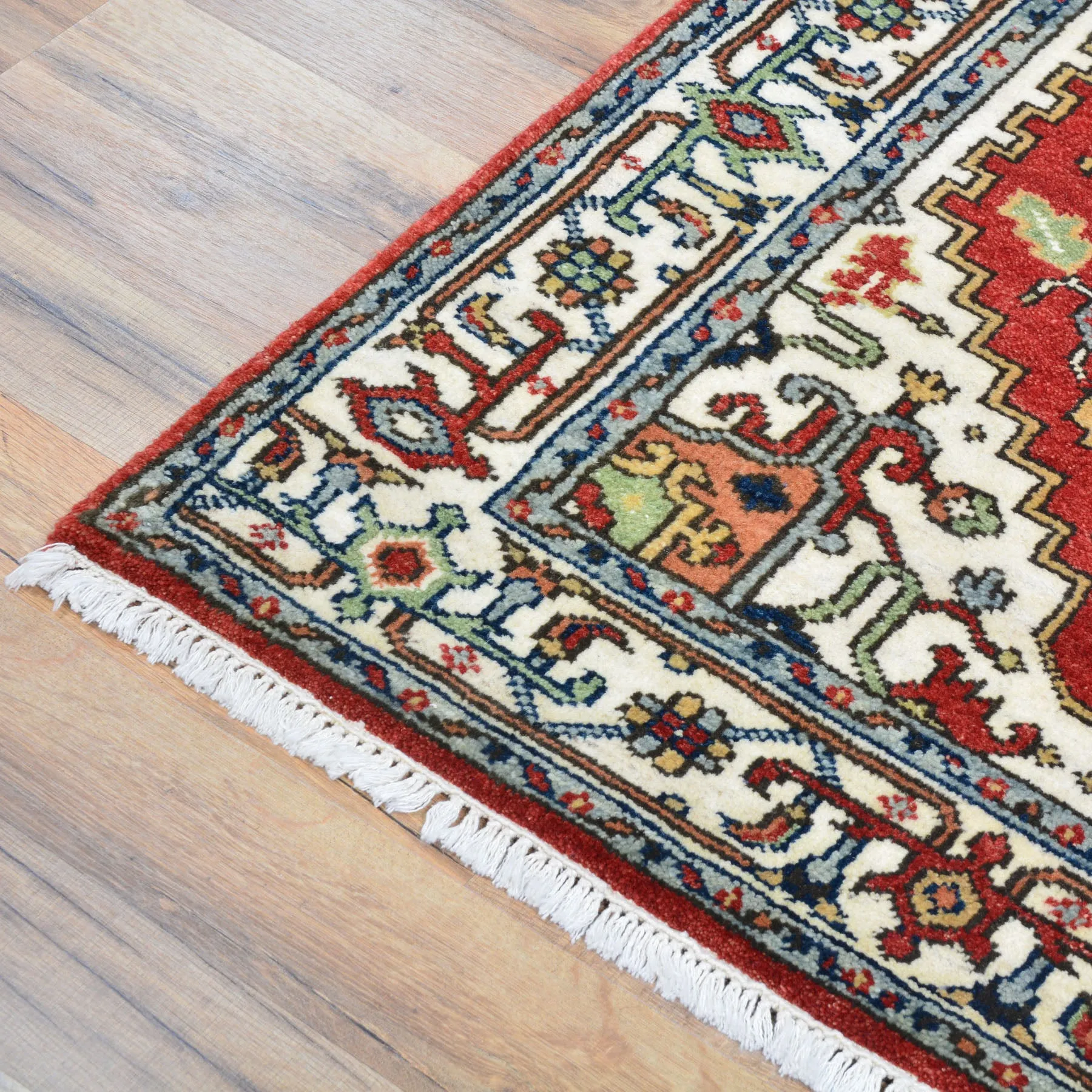 Hand-Knotted Fine Oriental Serapi Heriz Wool Handmade Rug (Size 2.11 X 5.1) Brral-2505