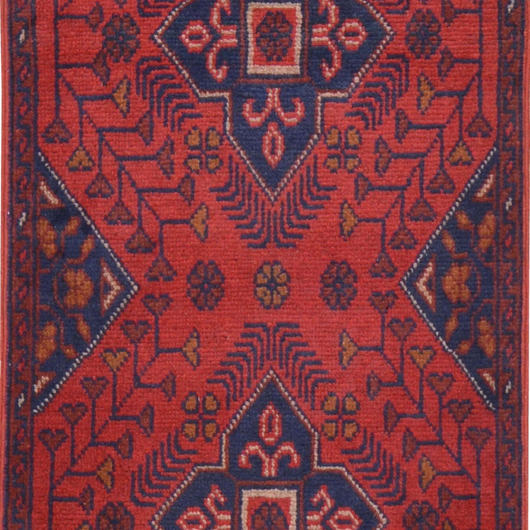 Hand-Knotted Fine Tribal Design Handmade Wool Rug (Size 1.7 X 3.4) Cwral-7962