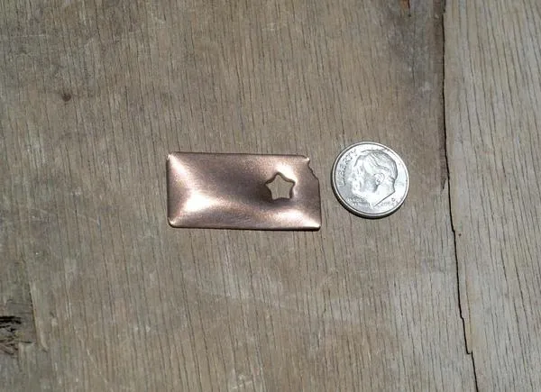 Kansas State Cutout Heart Perfect Blanks for Enameling Metalworking Stamping Texturing Blank Variety of Metals