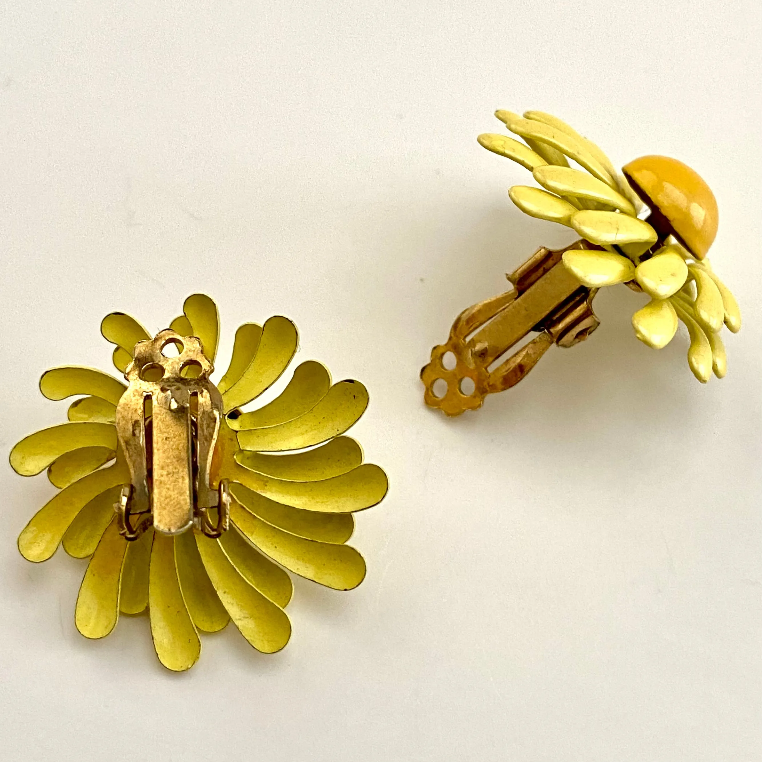 Late 60s/ Early 70s Enamel Flower Earrings