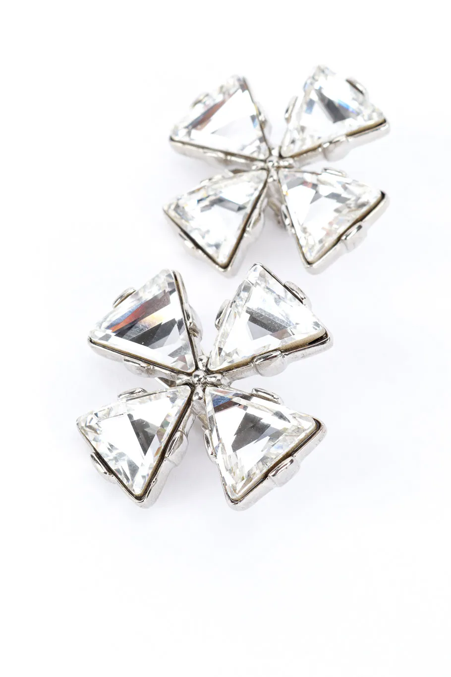 Maltese Crystal Cross Earrings