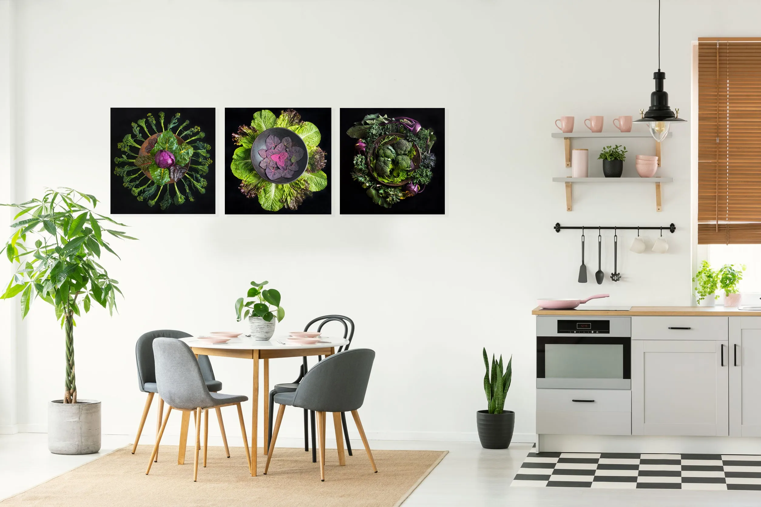 Mandala Fine Art Metal Print, Strawberry and Basil