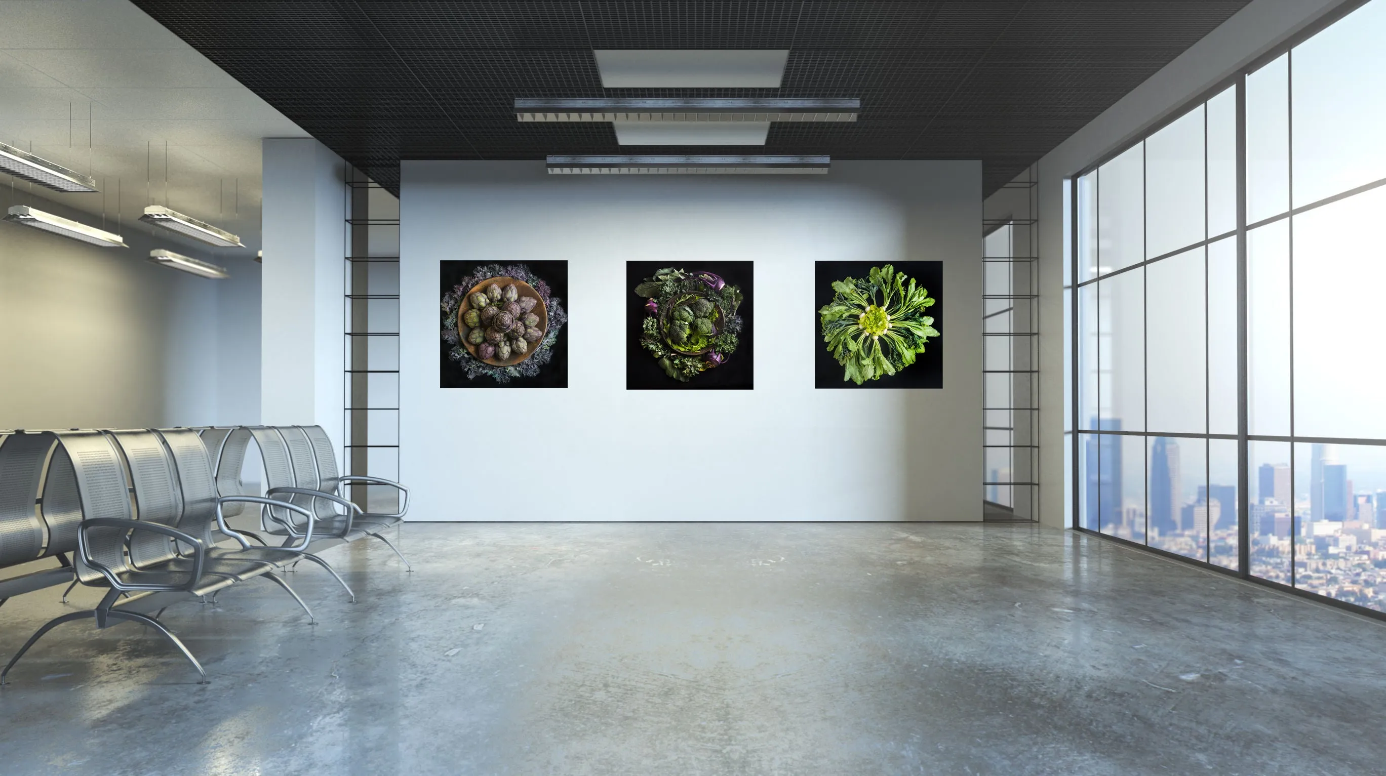 Mandala Fine Art Metal Print, Strawberry and Basil