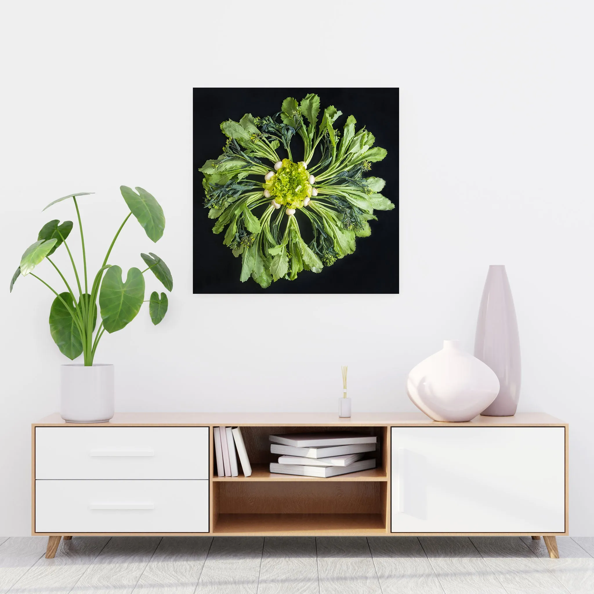 Mandala Fine Art Metal Print, Turnips