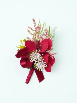 Maroon Boutonniere