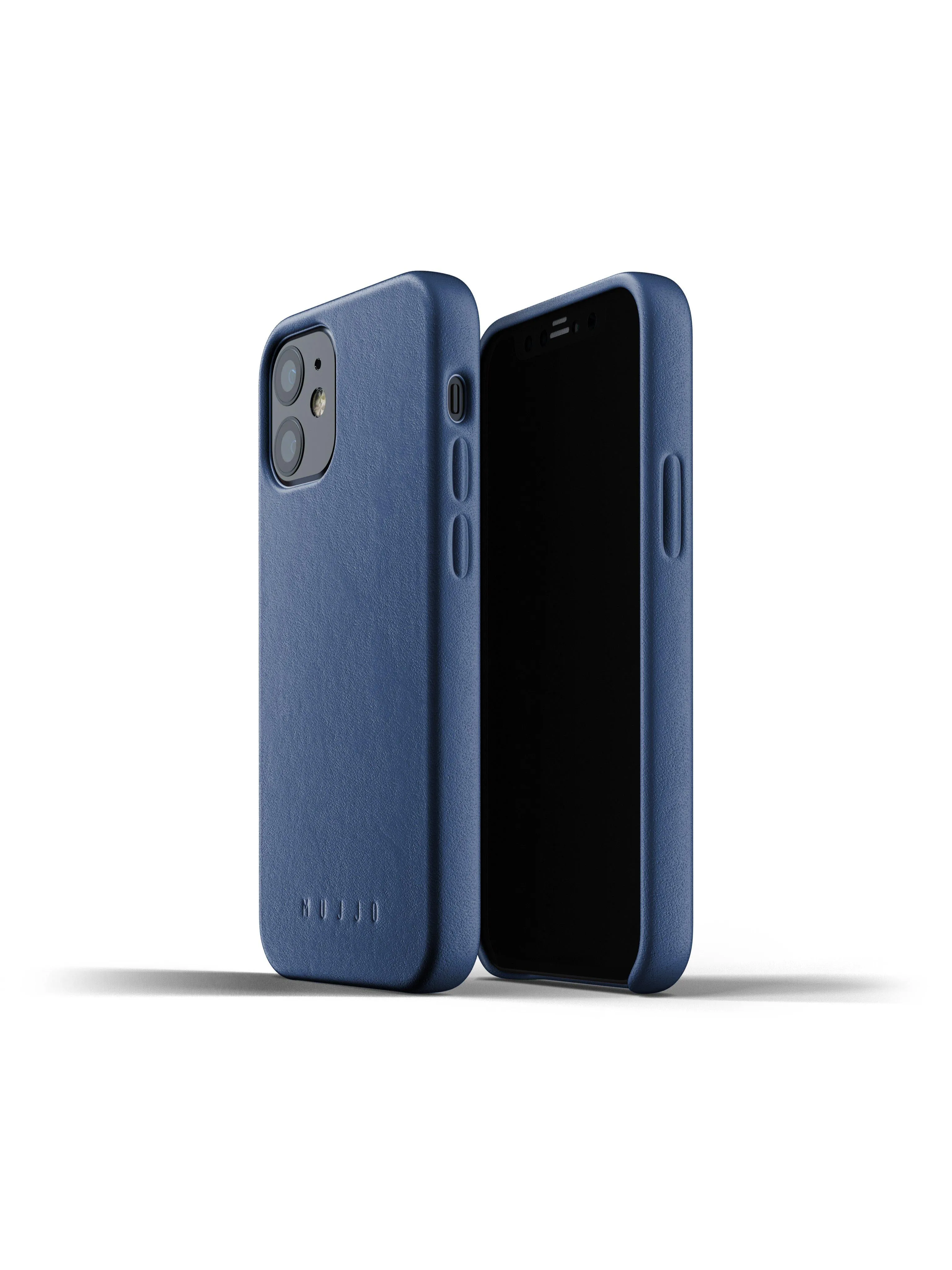 Mujjo Full Leather Case for iPhone 12 Mini Monaco Blue