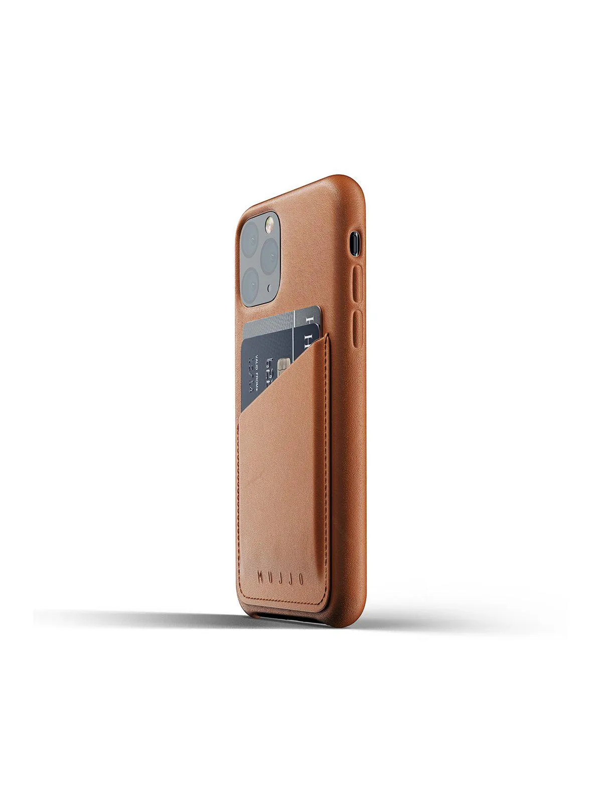 Mujjo Full Leather Wallet Case for iPhone 11 Pro Tan