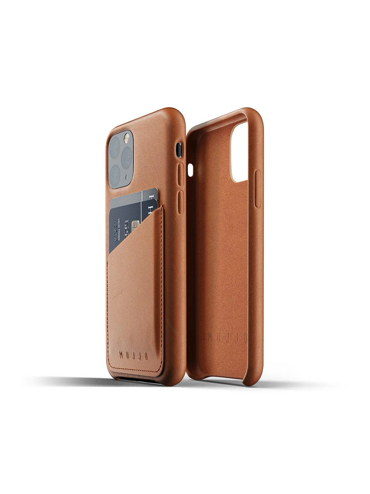 Mujjo Full Leather Wallet Case for iPhone 11 Pro Tan