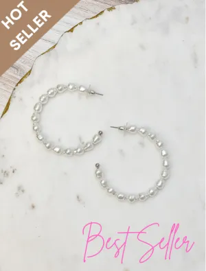 Oh So Popular Pearl Hoops