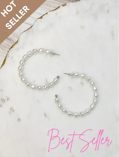 Oh So Popular Pearl Hoops