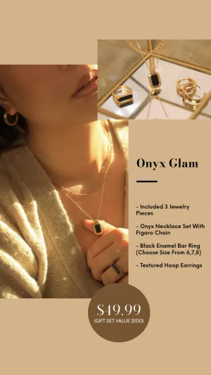 Onyx Glam Jewelry Set