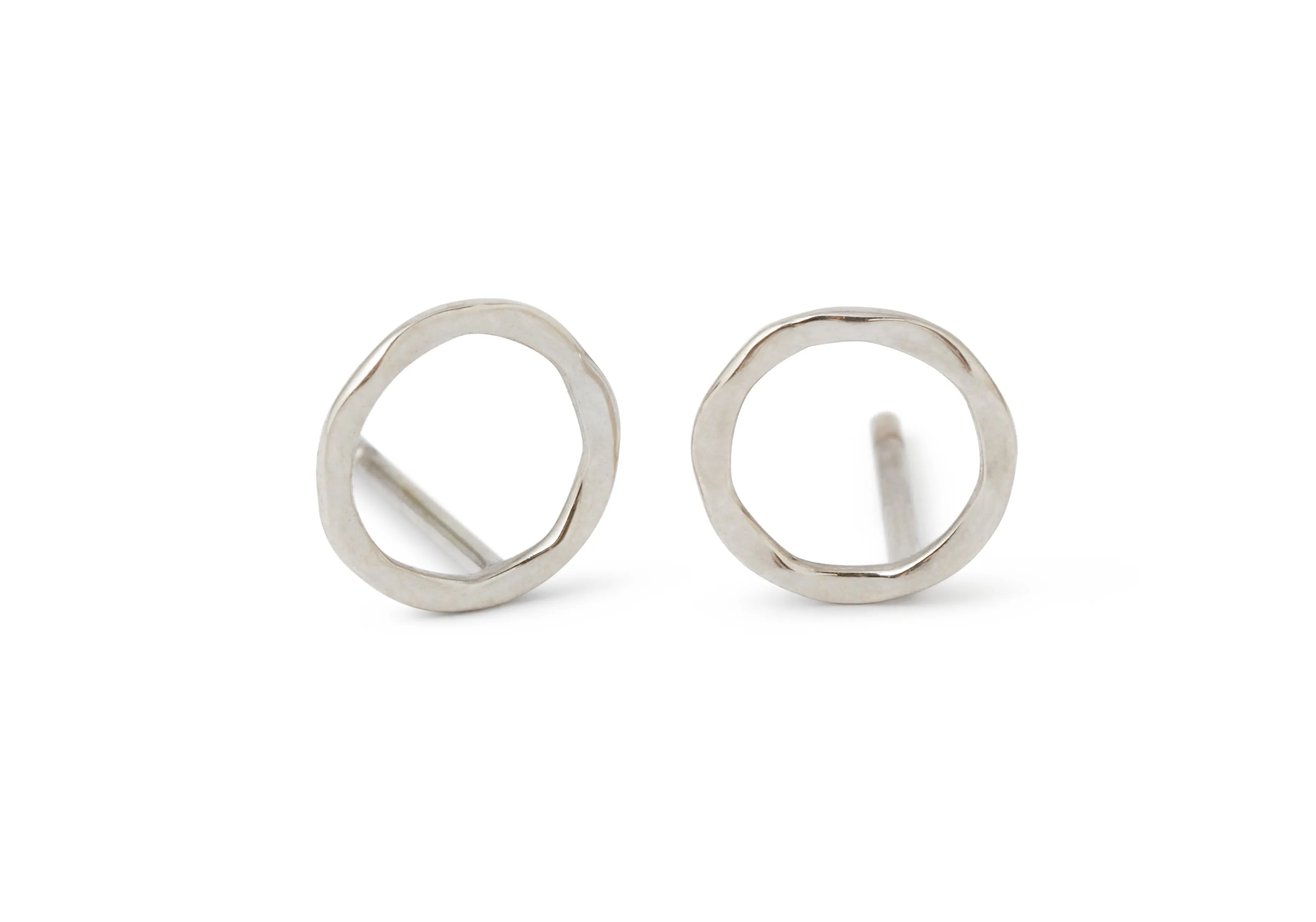Open Circle Stud Earrings