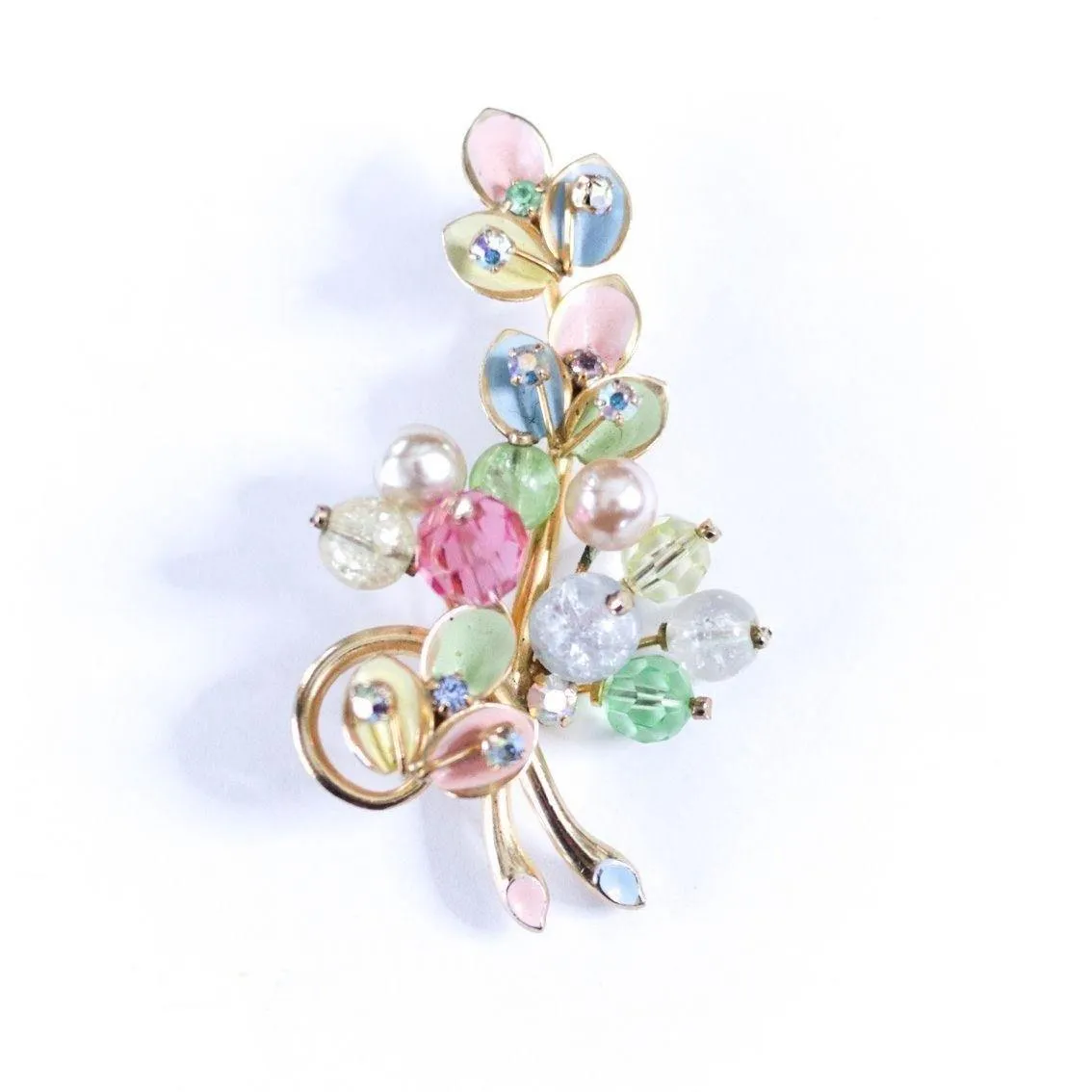 Pastel Floral Bouquet Brooch