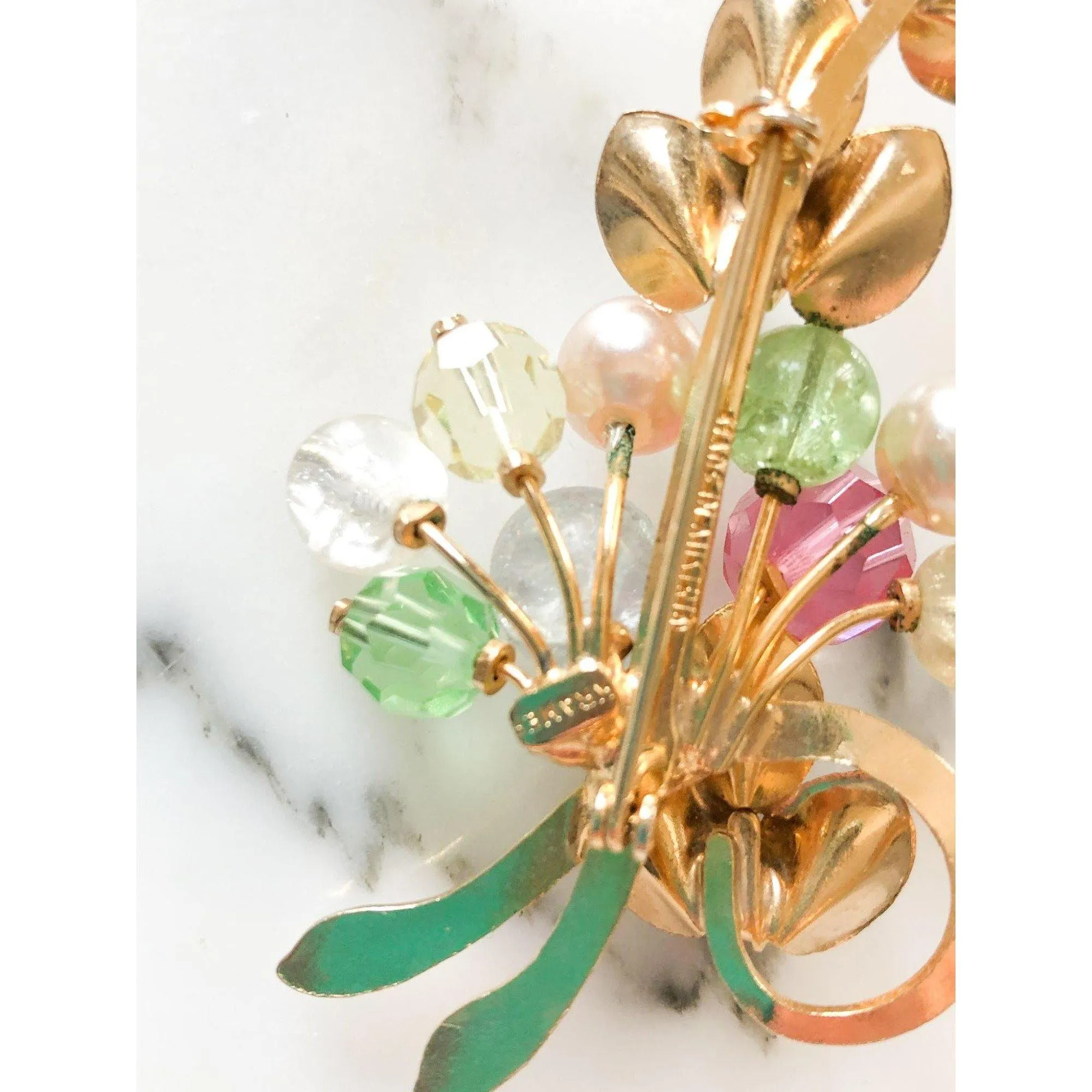 Pastel Floral Bouquet Brooch