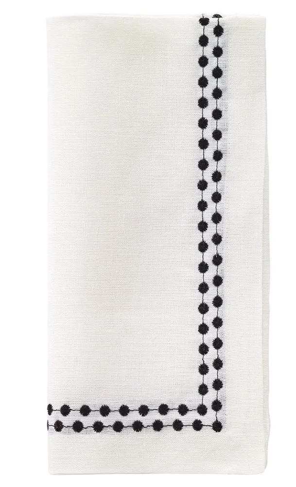 Pearls Black Napkin