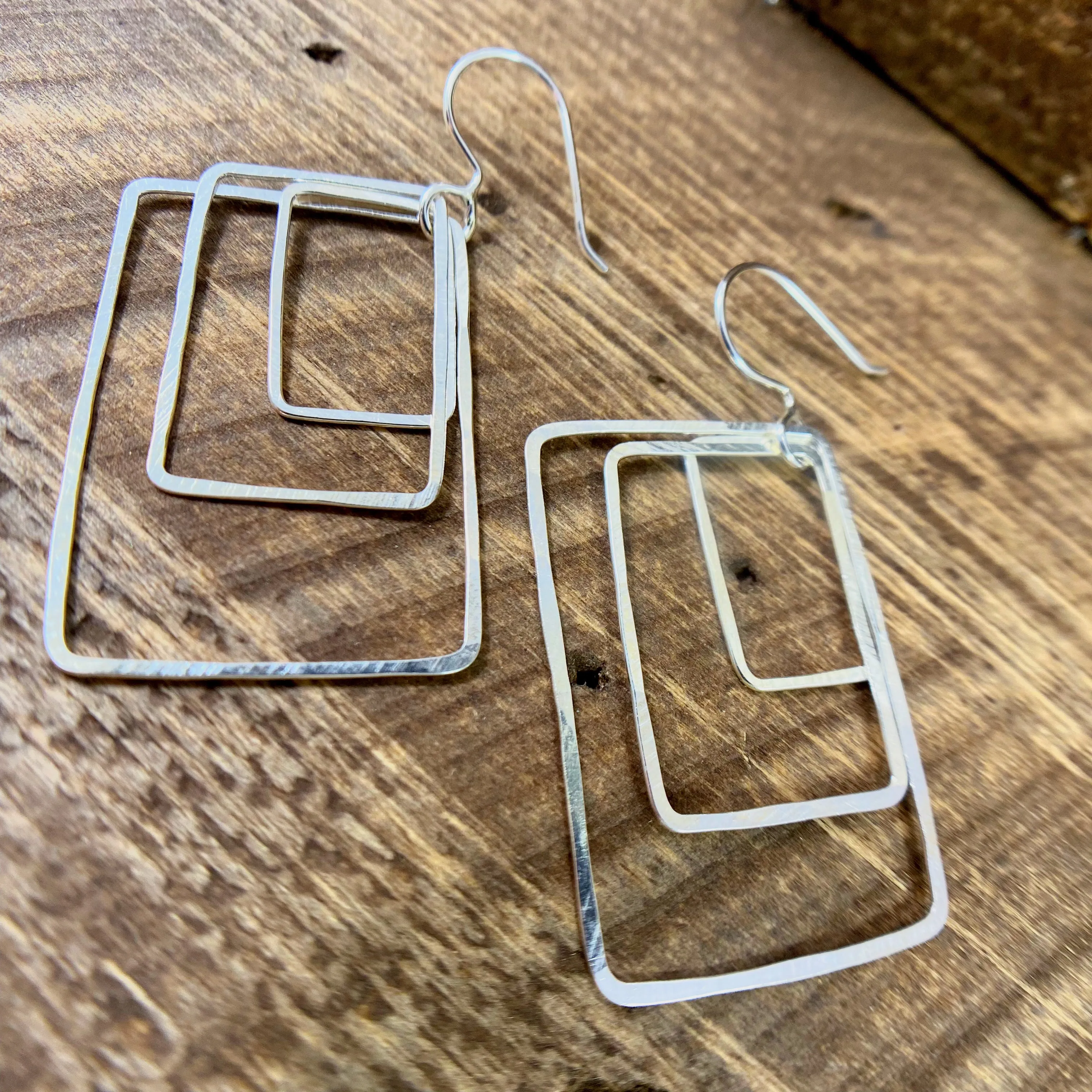 Rectangular Nest Earrings