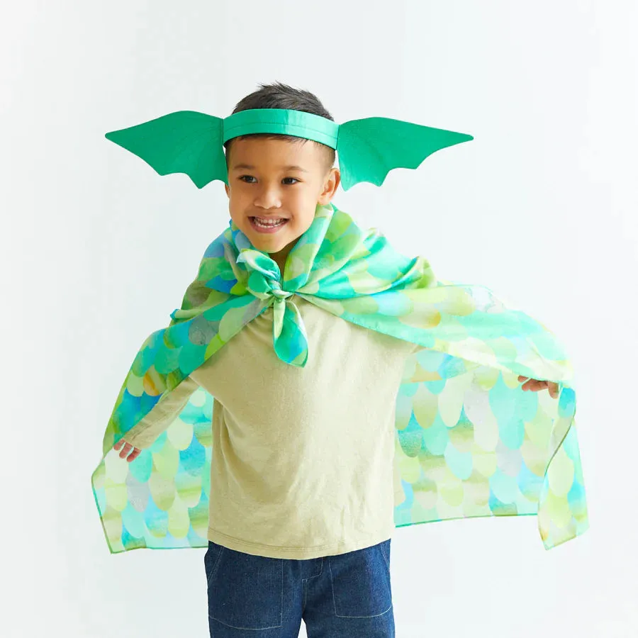 Sarah's Silks Playsilk - Green Dinosaur