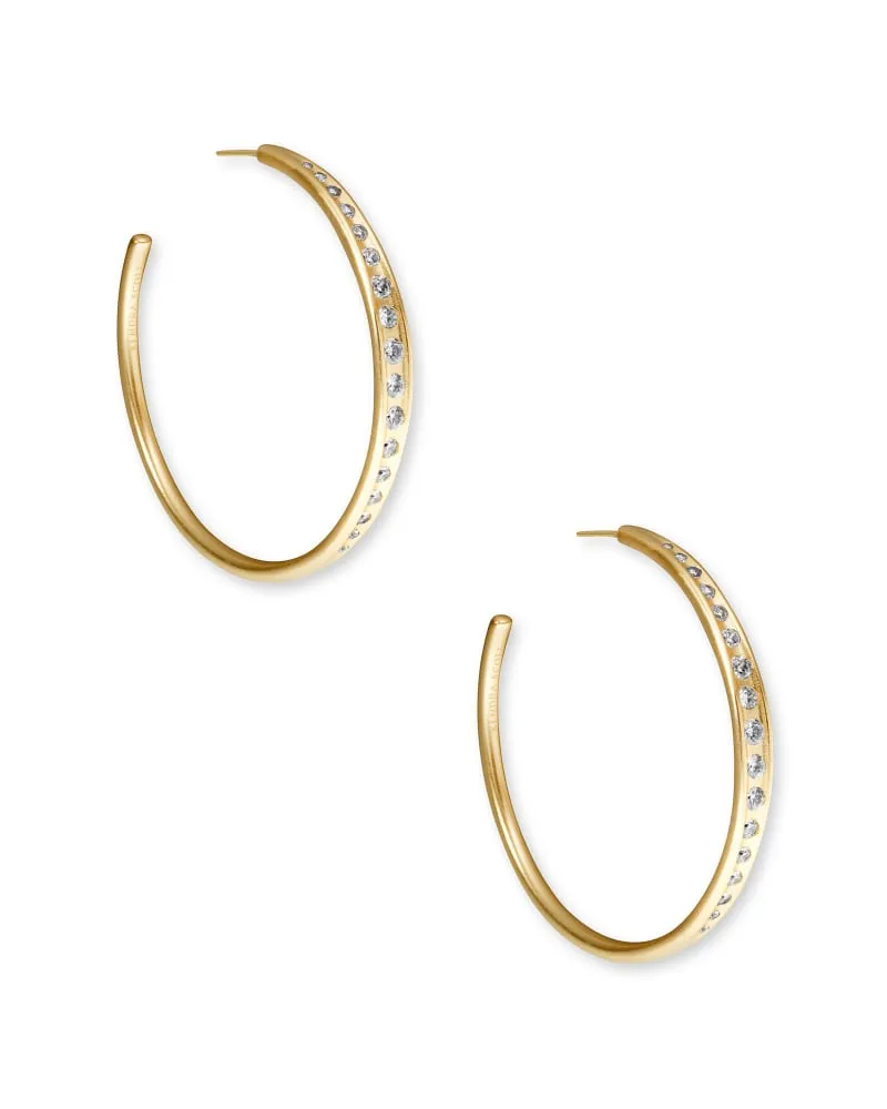 Selena Hoop Earrings In Vintage Gold