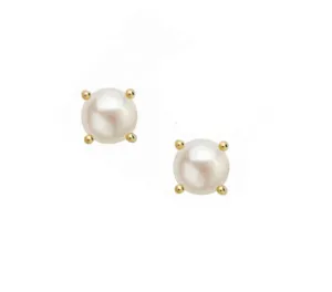 Shine Bright Mini Pearl Stud Earring Gold
