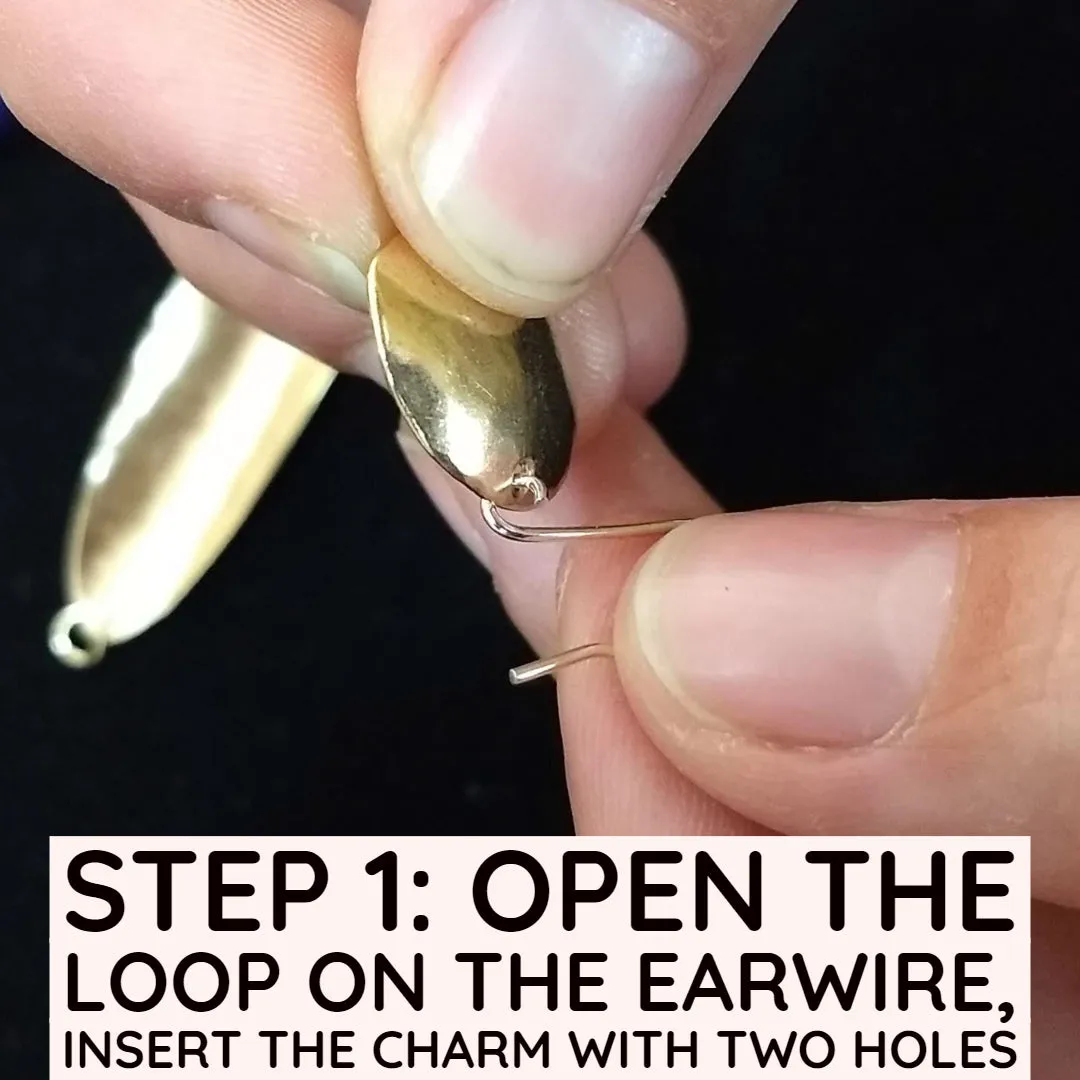 Simple Hammered Long Teardrop Earring Kit