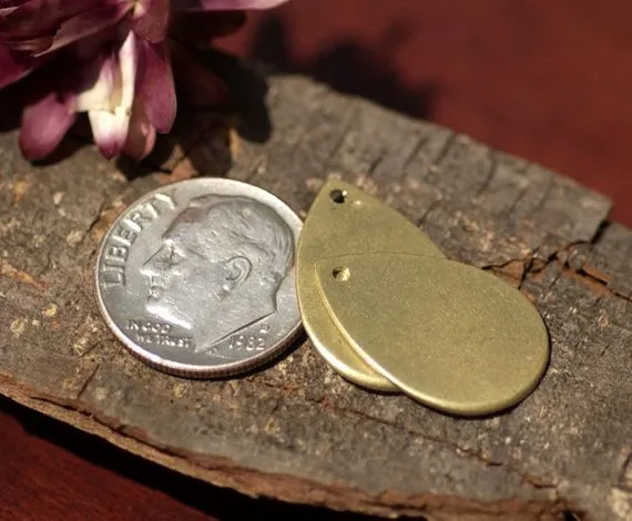 Simple teardrop blank with hole for layered pendants, or earrings - DIY Jewelry Supplies by SupplyDiva
