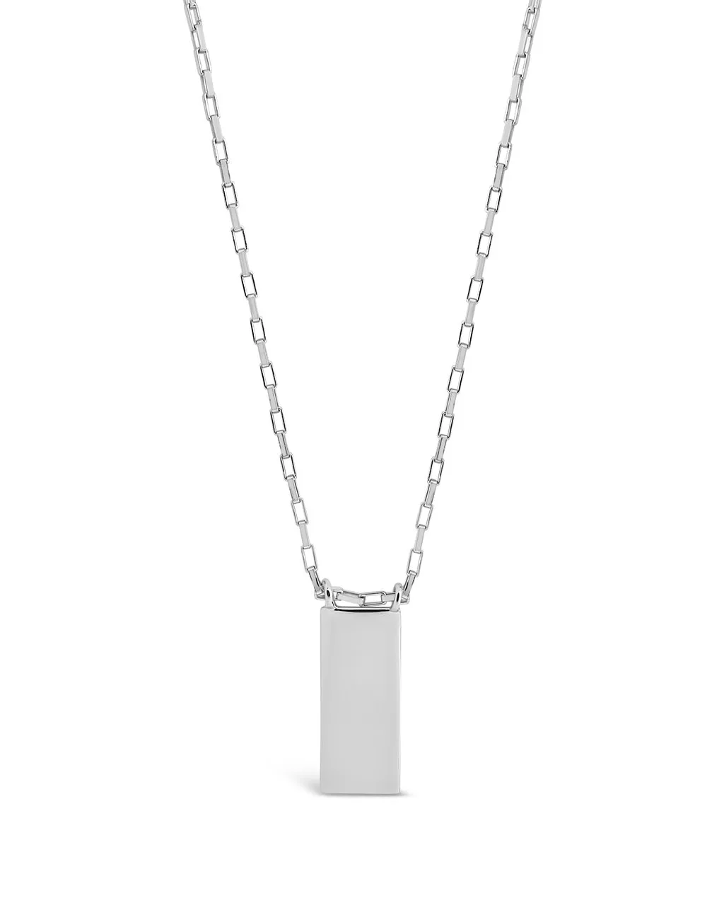 Sterling Silver Mini Tag Necklace