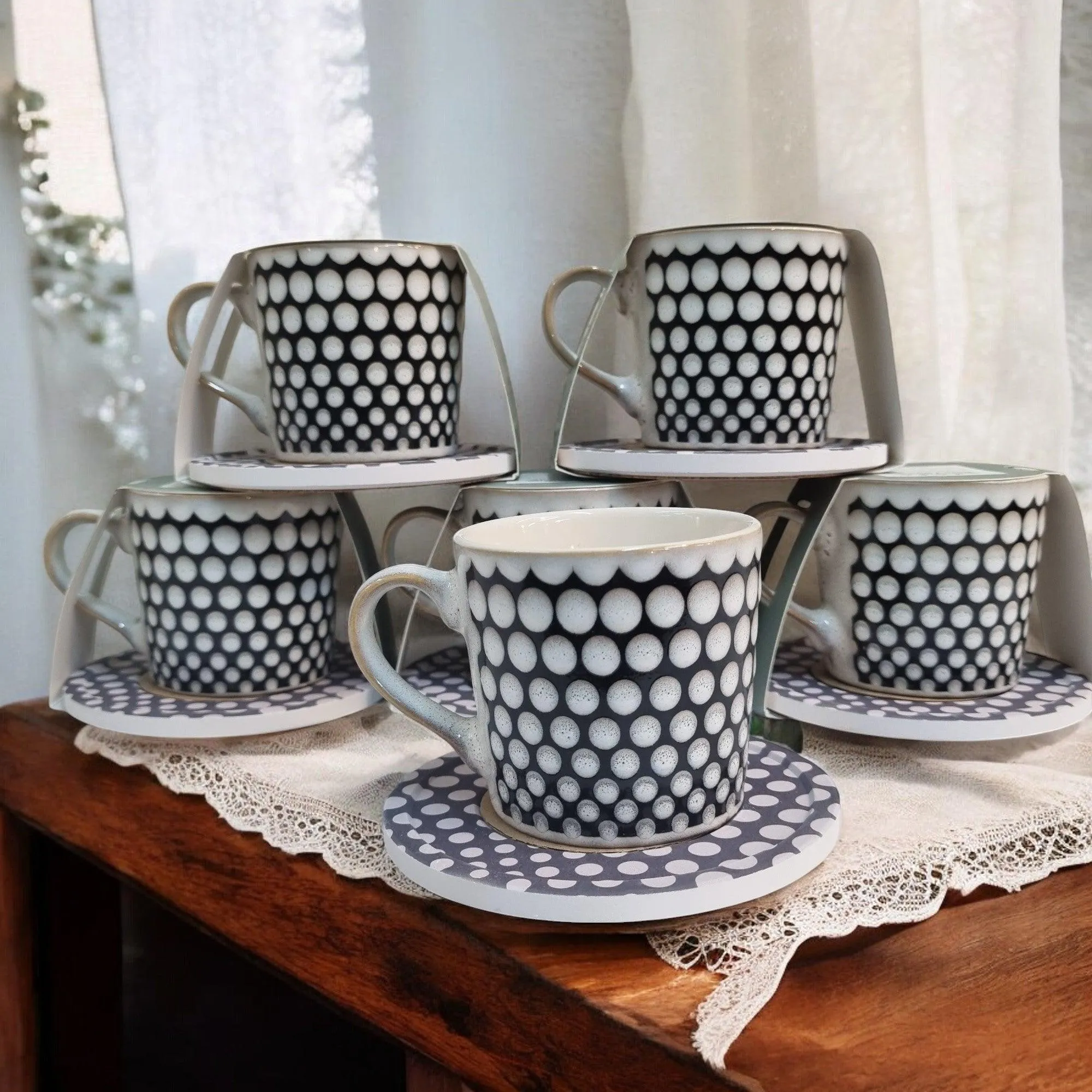 Umber Series - Ceramic Mugs with Coasters