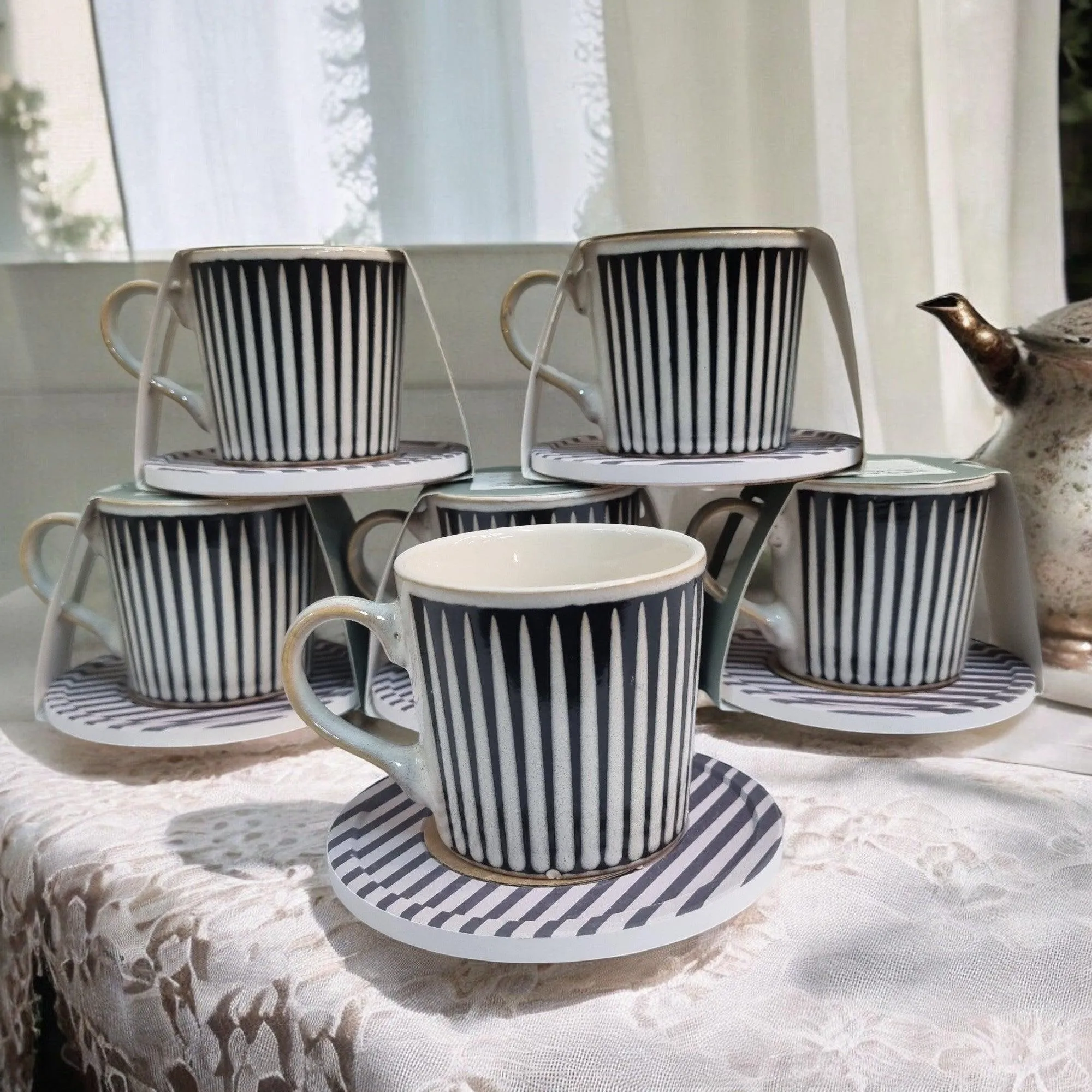 Umber Series - Ceramic Mugs with Coasters