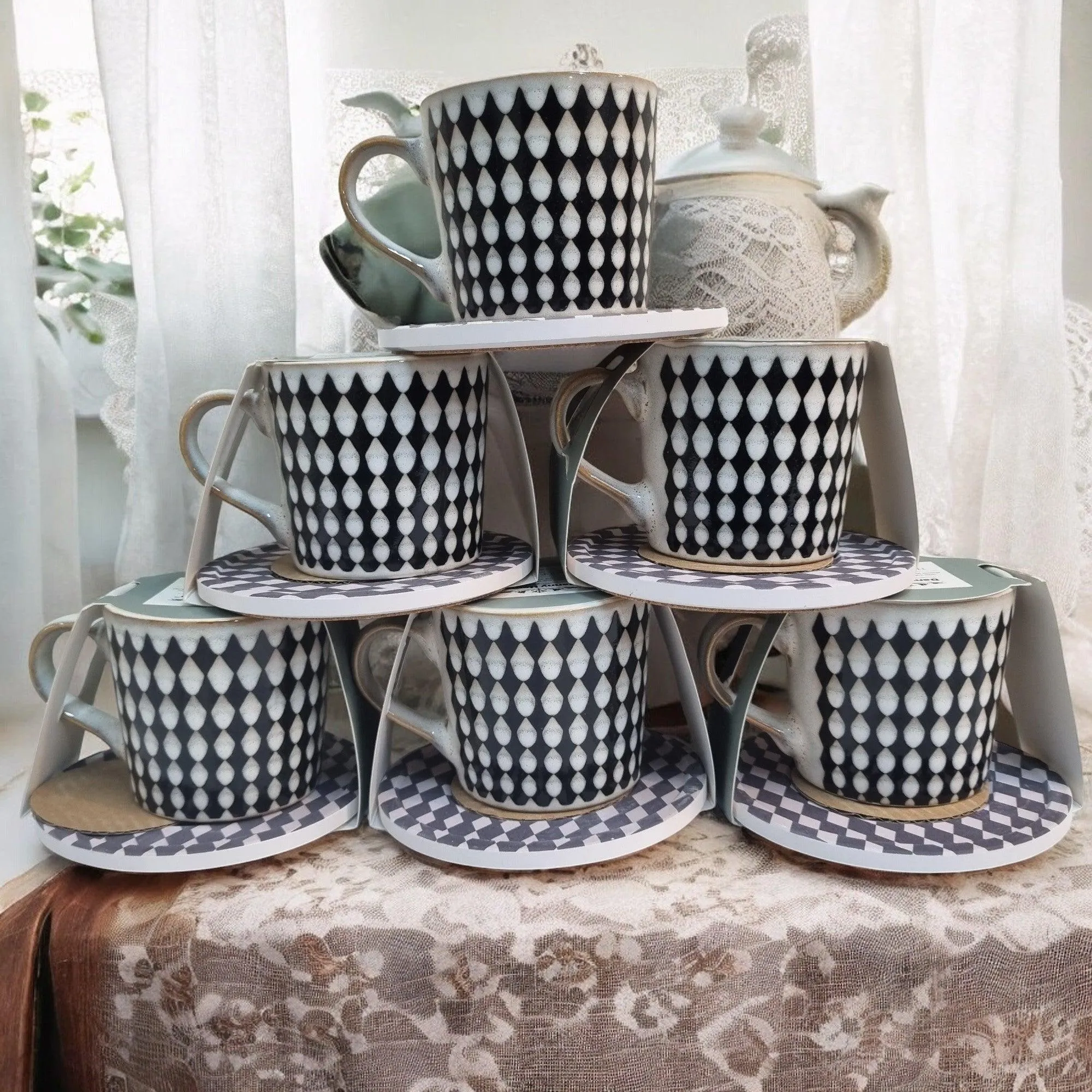 Umber Series - Ceramic Mugs with Coasters