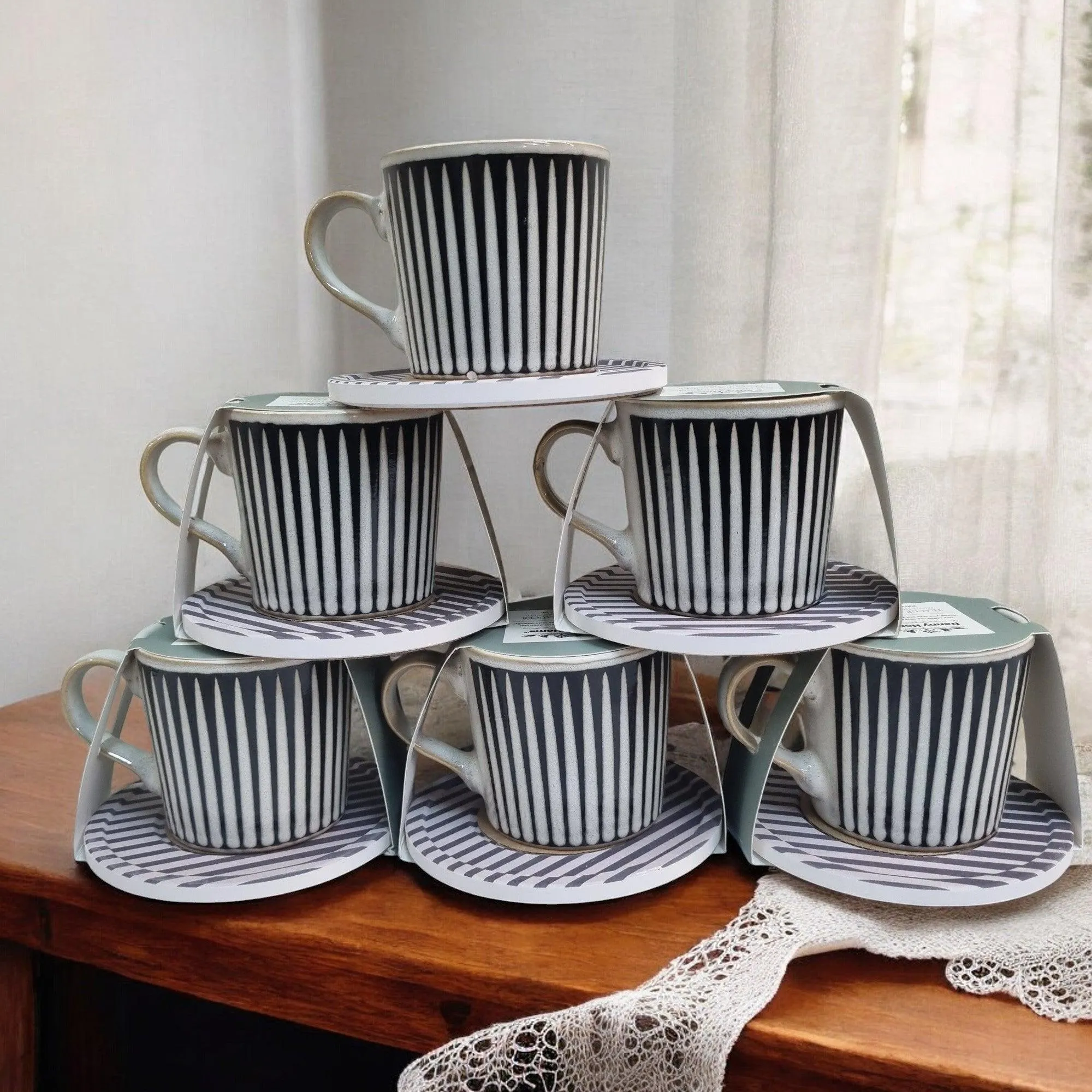Umber Series - Ceramic Mugs with Coasters
