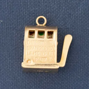 Vintage Articulating Slot Machine Charm