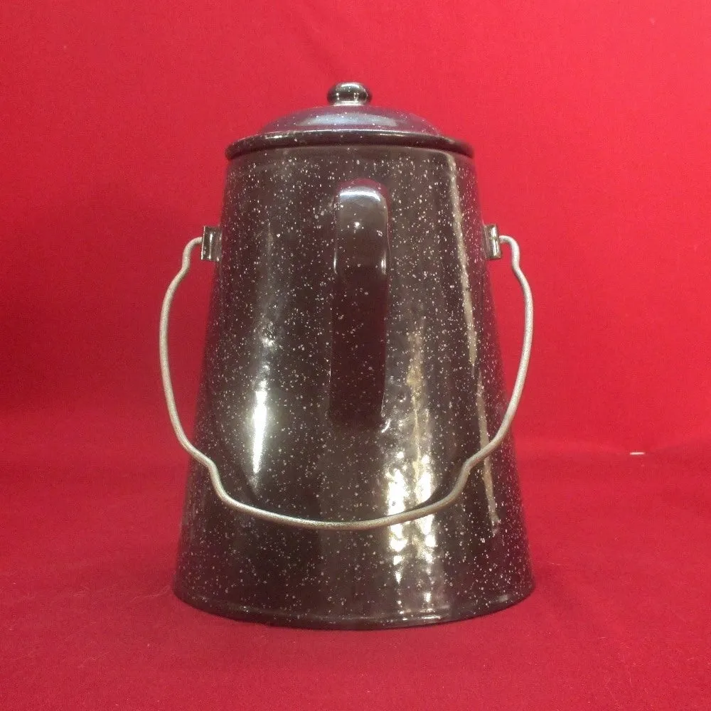 Vintage Black Enamel Coffee Pot