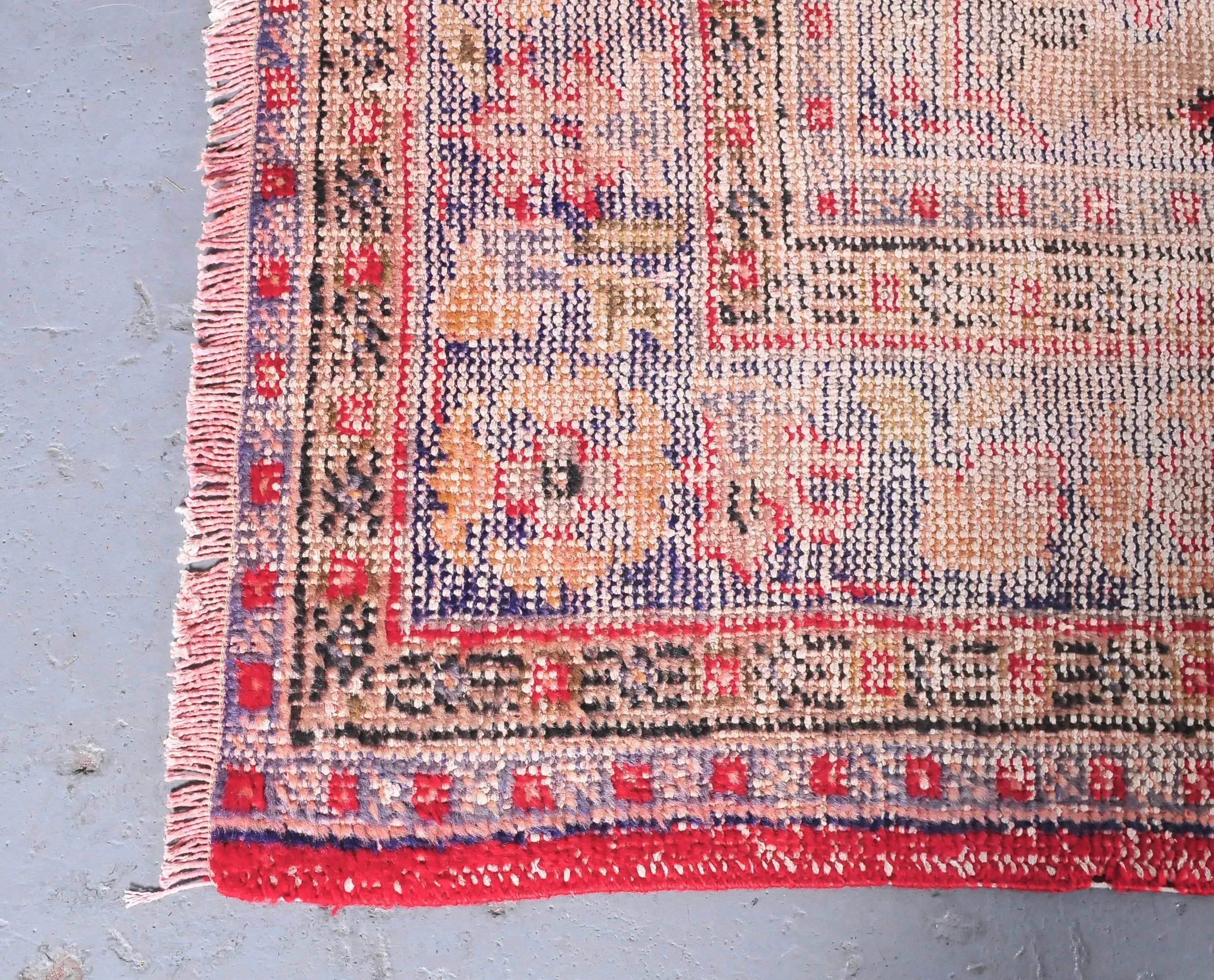 Vintage Demirci Oushak Rug 7ftx10ft