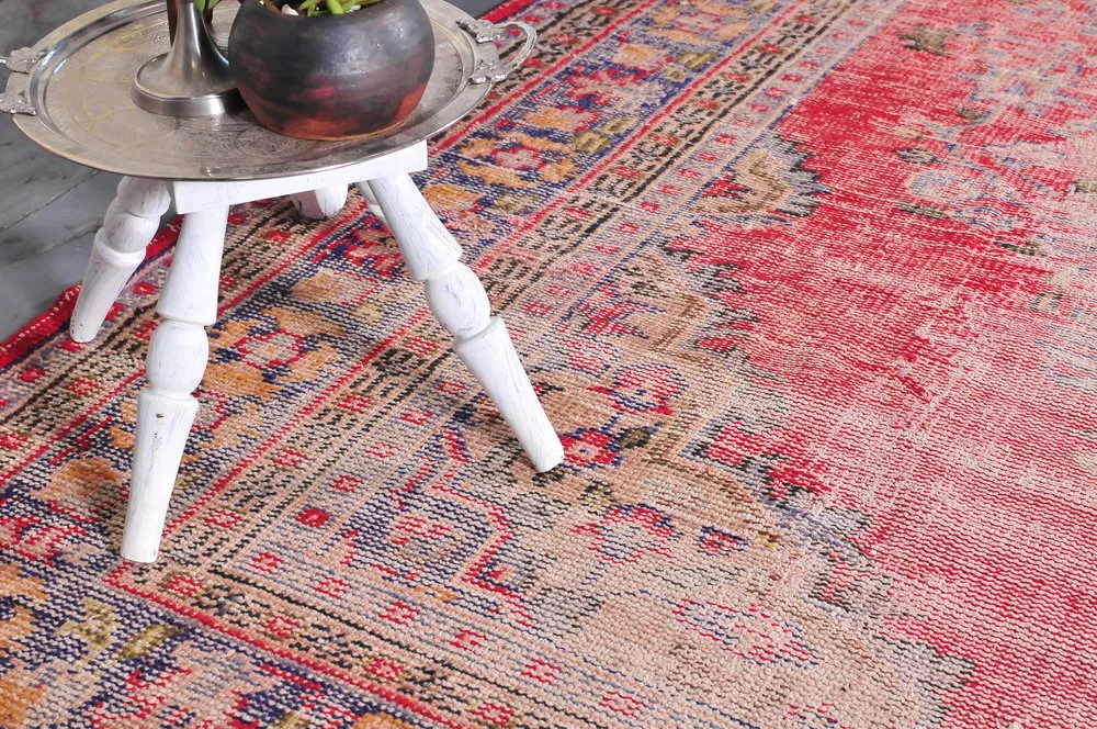 Vintage Demirci Oushak Rug 7ftx10ft