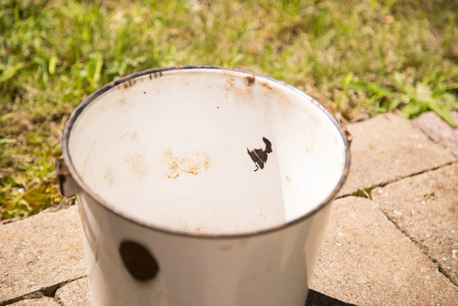 Vintage Enamel Pail